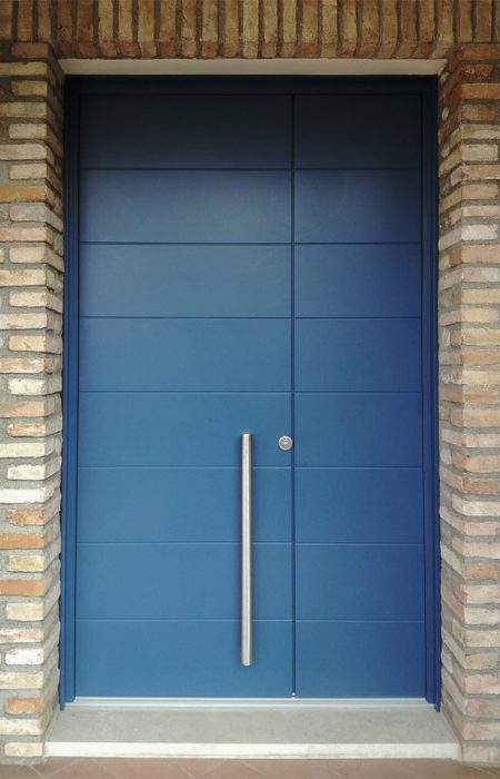porta blindata blu